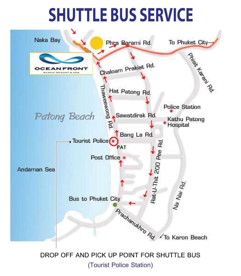 Oceanfront Beach Resort - Sha Extra Plus Patong Екстер'єр фото Pattaya Beach map